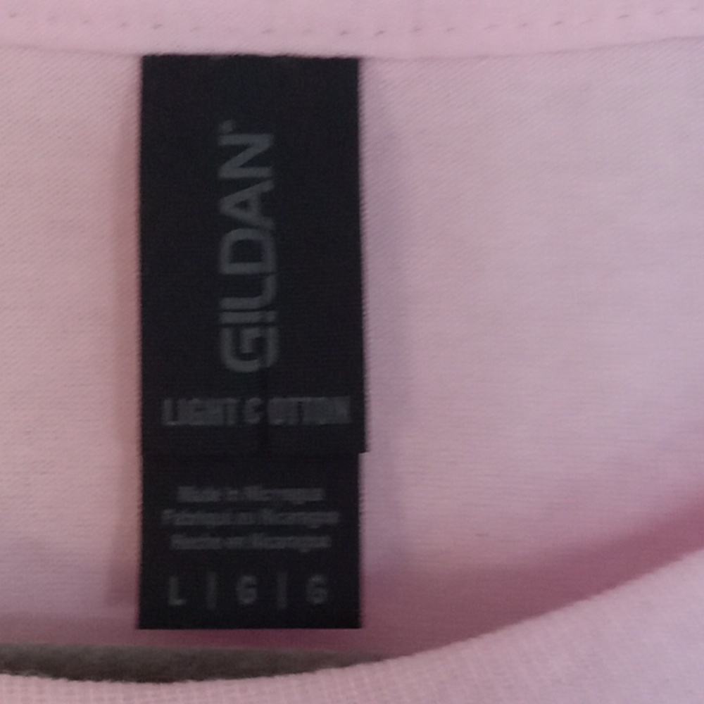 Gildan Light Pink Cotton T-Shirt - Picture 3 of 4